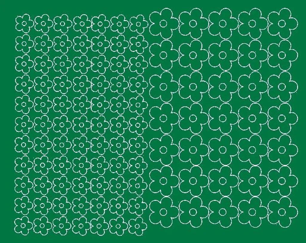 Set 112 Decalcomanie Floreali Verde Brillante per Caschi Ciclistici