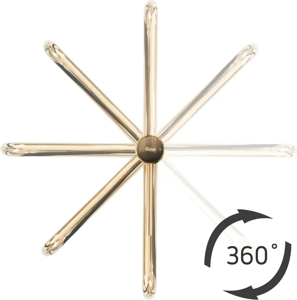Rubinetto da Bagno Rea Lugano Slim Brush Gold High - 5