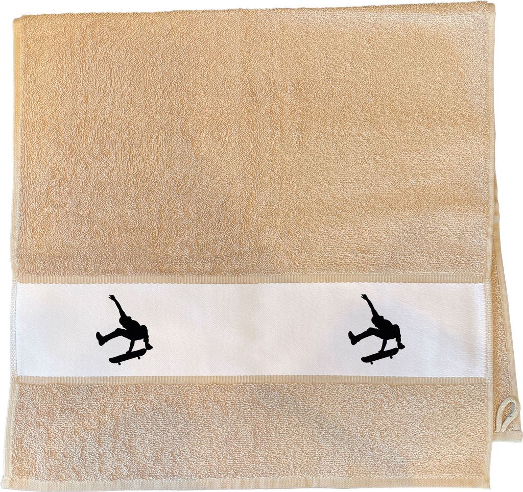 Huuraa Handtuch Skateboarden Silhouette 50x100cm Sand Baumwolle Handtuch Geschenkidee