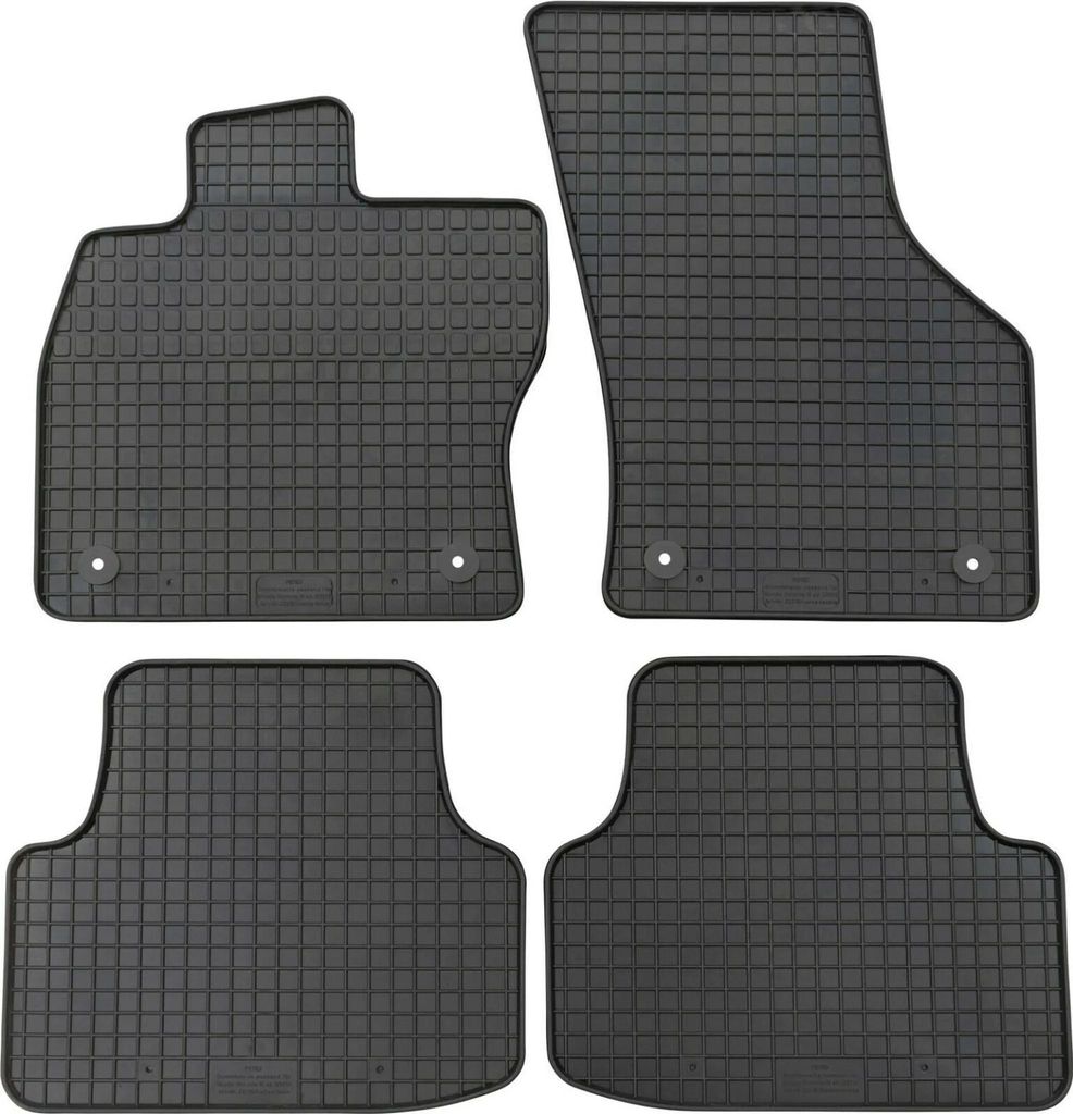für Skoda Octavia III ab 02/2013-03/2020 Passform PETEX Gummimatten 4-teilig schwarz Allwettermatten Gummifußmatten