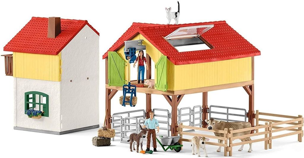 Schleich 42407 Bauernhaus mit Stall und Tieren Produktbild 7