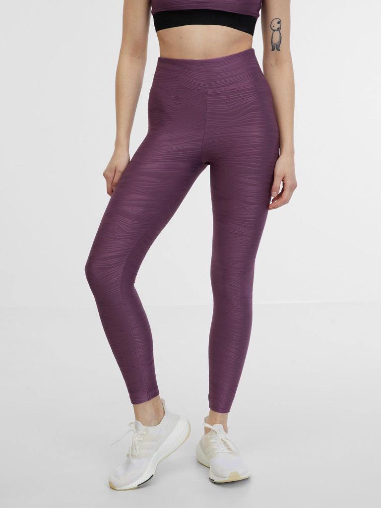 Orsay Lila gemusterte Sportleggings für Damen 1000238X3013__L