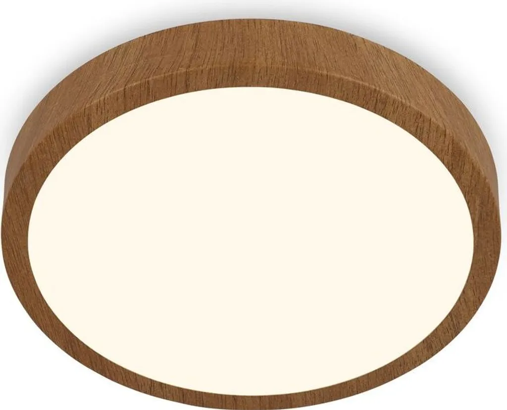 Lampada Soffitto LED Briloner 38cm Effetto Legno 24W 3000K