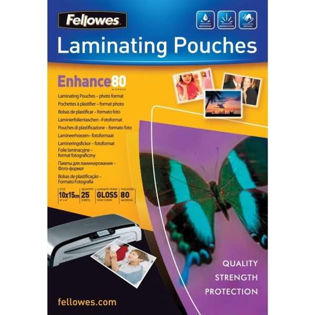 Fellowes Laminierfolie 10x15 cm 80 mic glänzende