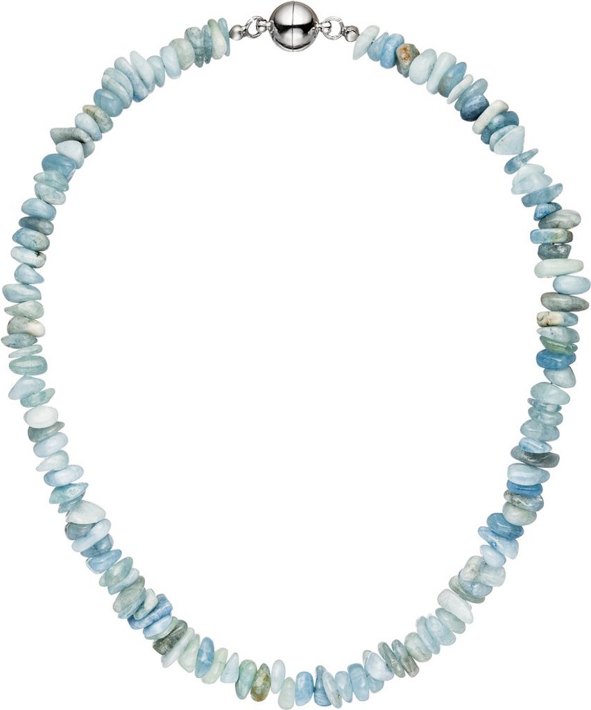 Kette Collier Halskette Aquamarin hellblau blau Produktbild 