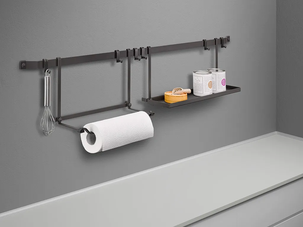 NABER 8042100 Cast Set système de rails L 600 mm avec 4 crochets - 4