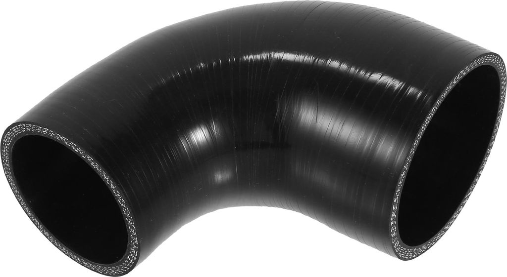 1 Stück 60-76mm 2,36"-2,99" ID 90mm 3,54" Länge 90 Grad Schwarzer Autosilikonschlauch Kühlmittelschlauch Universal