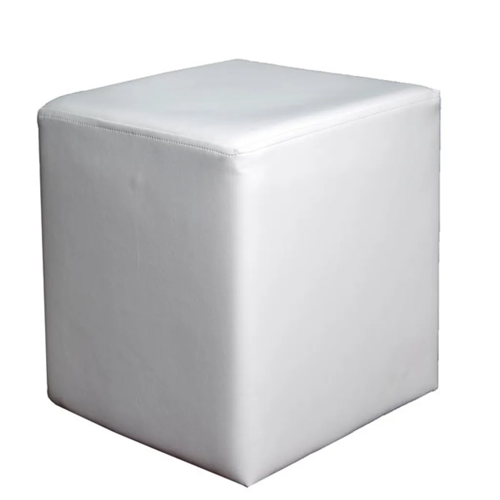 Tabouret de pied blanc 36x36x40cm CasaDolce - Design rectangulaire
