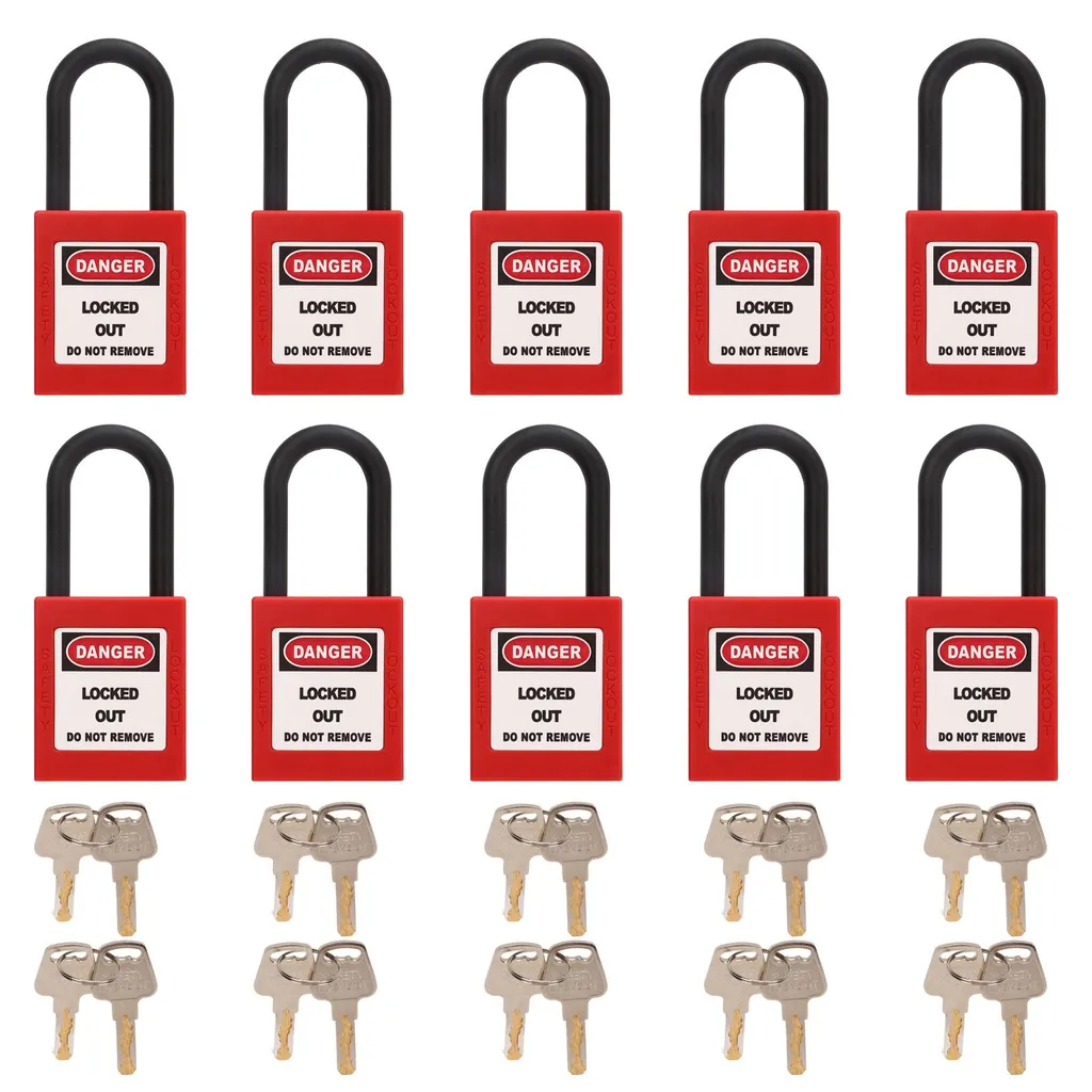 Kit de consignation de sécurité 10 cadenas pour électricité et chimie