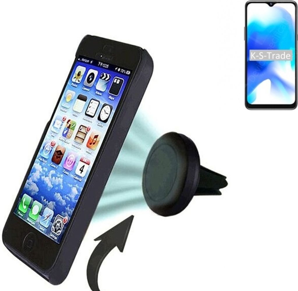 K-S-Trade Kompatibel mit Blackview A80s Auto Handy Halterung KFZ Halter Lüftungsgitterhalterung Air Vent mount Smartphone Halter