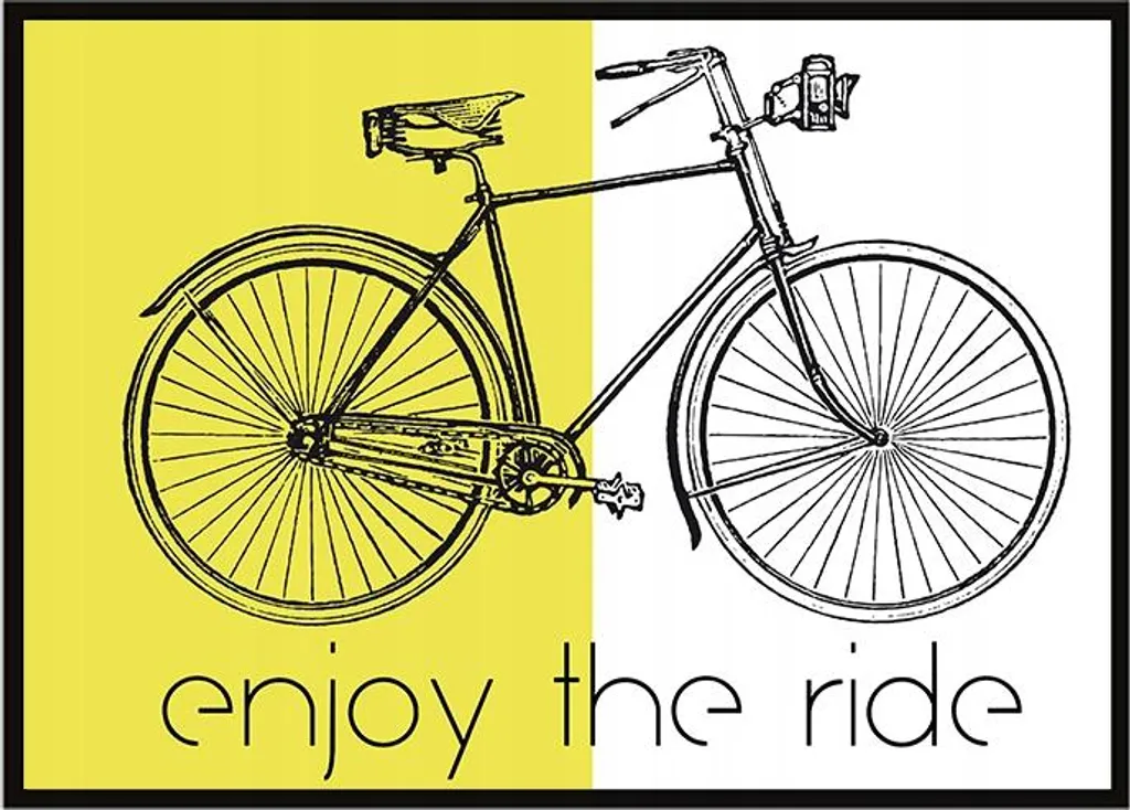 Image Poster Vélo P991 avec Cadre 53x73 cm - Habillage Mur Facile