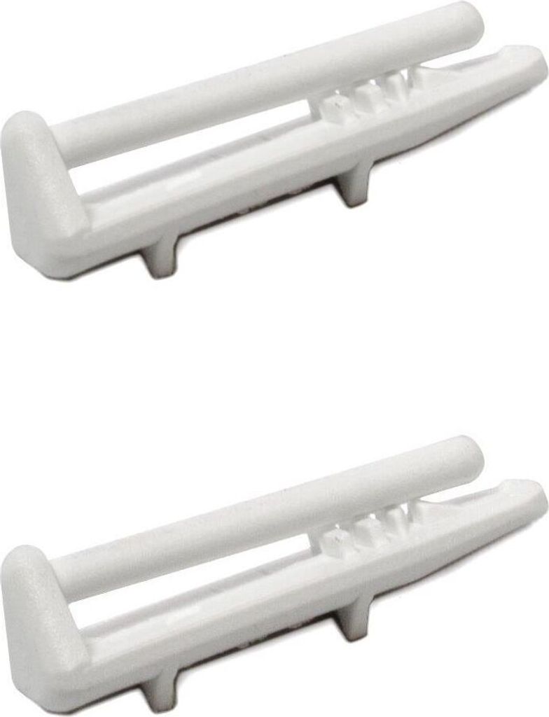 2x Kappe, Endstück für Teleskopschiene hinten passend für Geschirrspüler, Spülmaschine Beko Blomberg Grundig