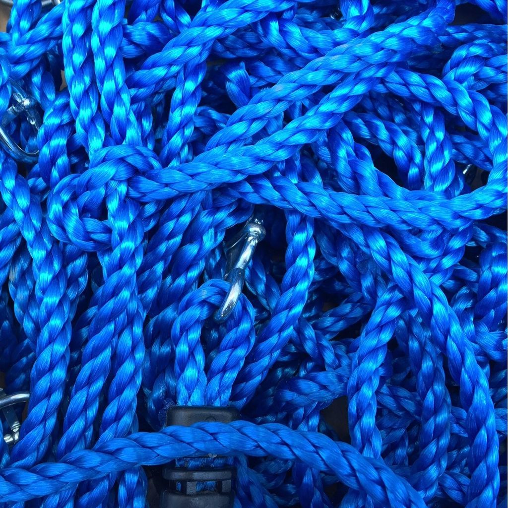 Kletternetz Blau H:150xB:200 cm Ø10 mm PE Netz für Klettergerüst