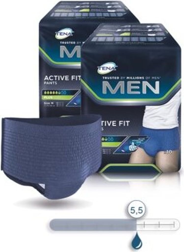 TENA MEN - Active Fit - Pants Plus - Blau L&XL - 10 Stk. Produktbild 