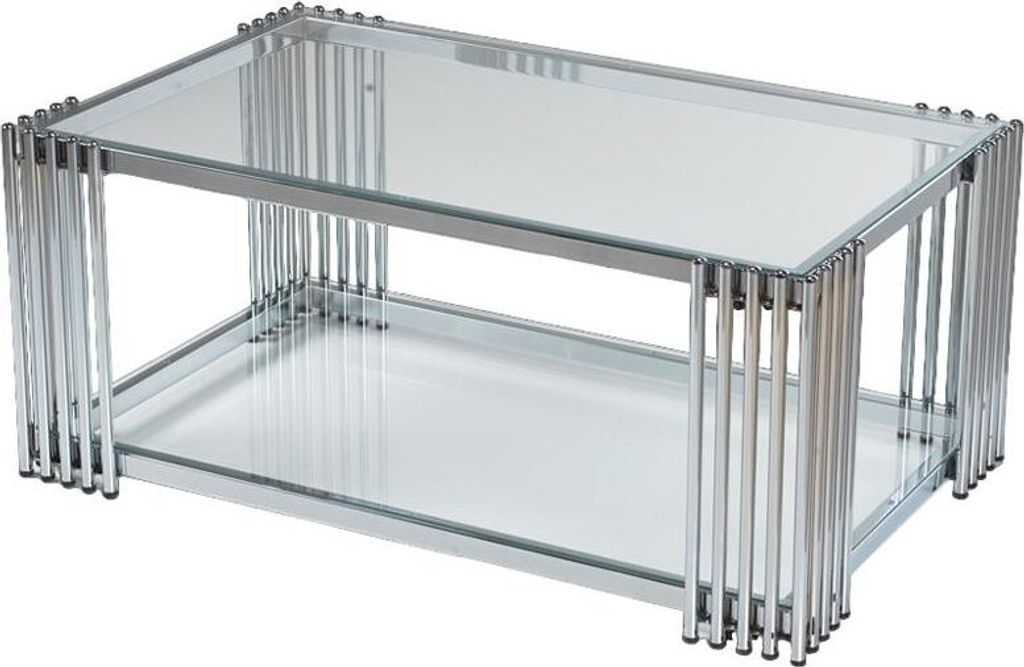 Couchtisch Luxus Design Metall Möbel Silber Wohnzimmer Couchtische Rechteckig