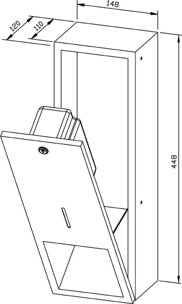 Wagner-EWAR Seifenspender 950ml WP208 Edelstahl für Unterputzmontage, Variante:Edelstahl poliert