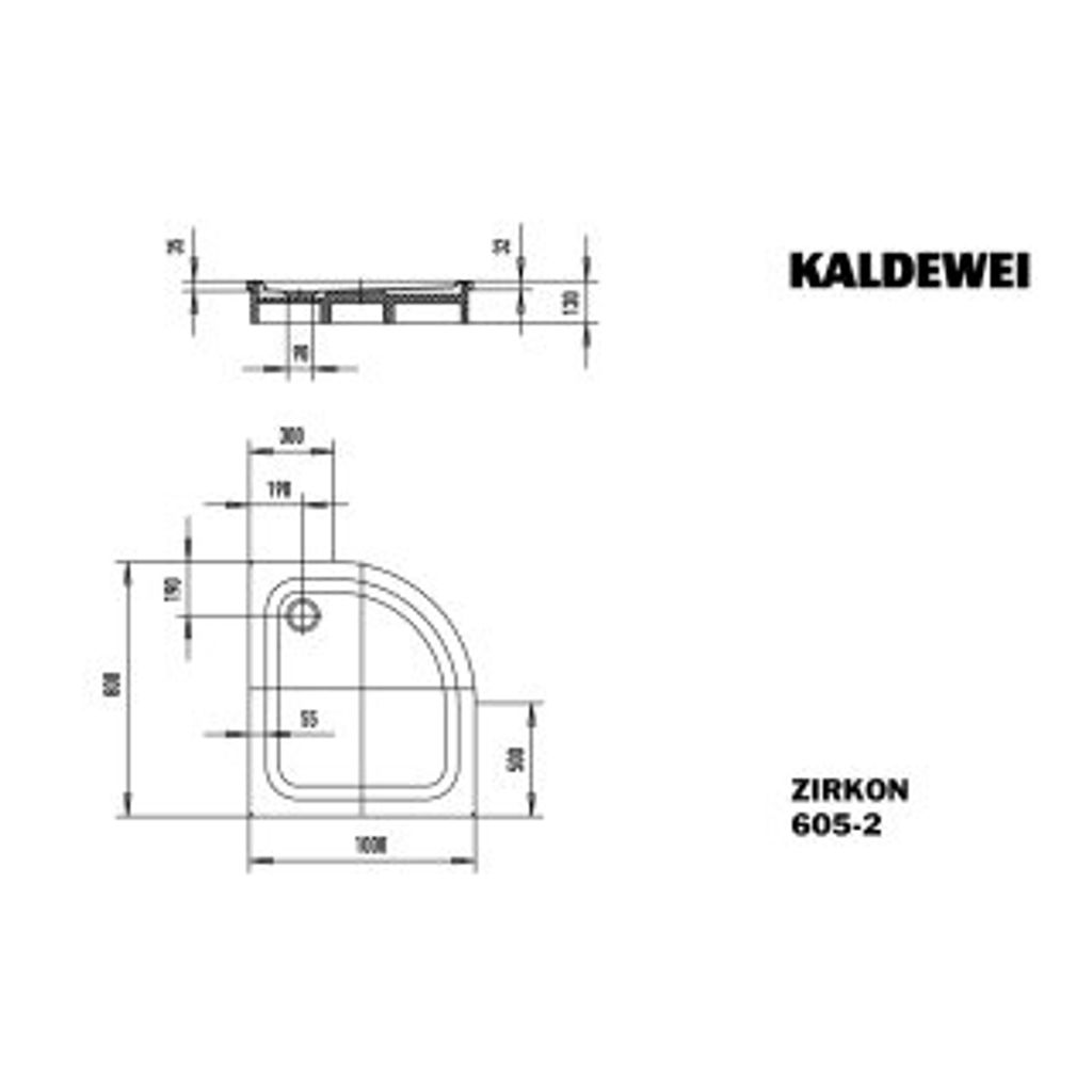 KALDEWEI 457048041001 DW ZIRKON MIT WANNENTRÄGER Mod.605-2,