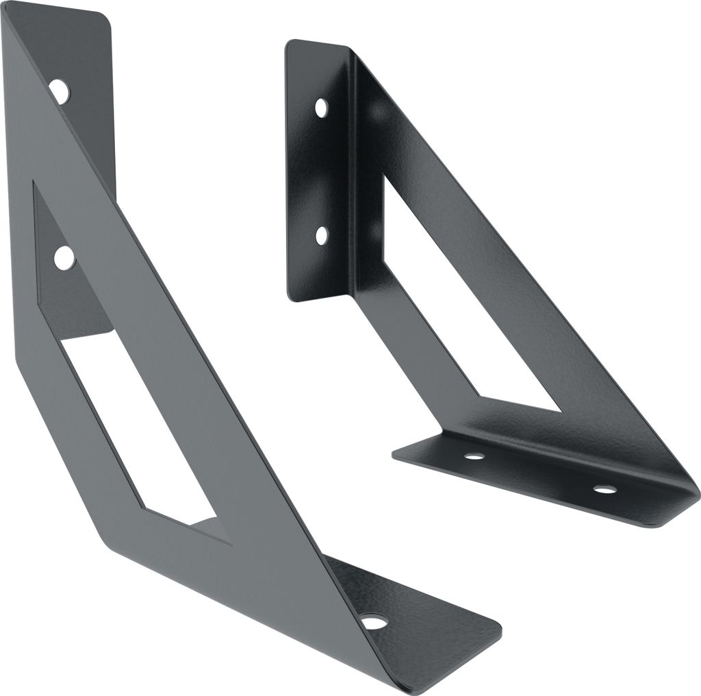 2x sossai Design Regalträger Truss in Anthrazit 120x120mm Regalwinkel Bücherregal Konsole Regal Halter