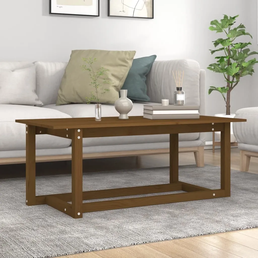 Tavolino Legno Massiccio Pino Miele 110 cm Maison Exclusive Salotto