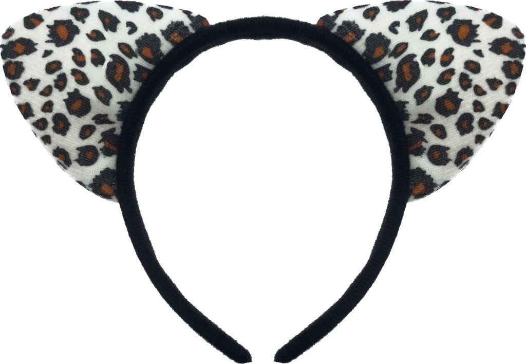 Oblique Unique Haarreif Haarreifen Schneeleopard Ohren Produktbild 