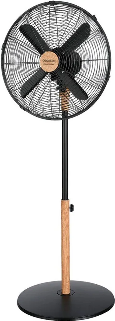 Ventilateur sur pied pour salon et bureau 40 cm style bois silencieux