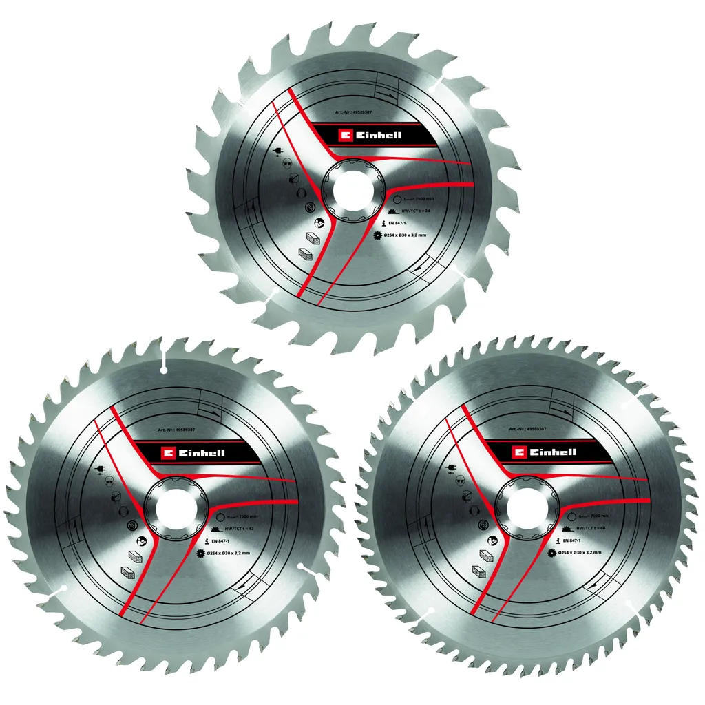 Pack de lames de scie Ø254 mm pour travaux de débit et de finition