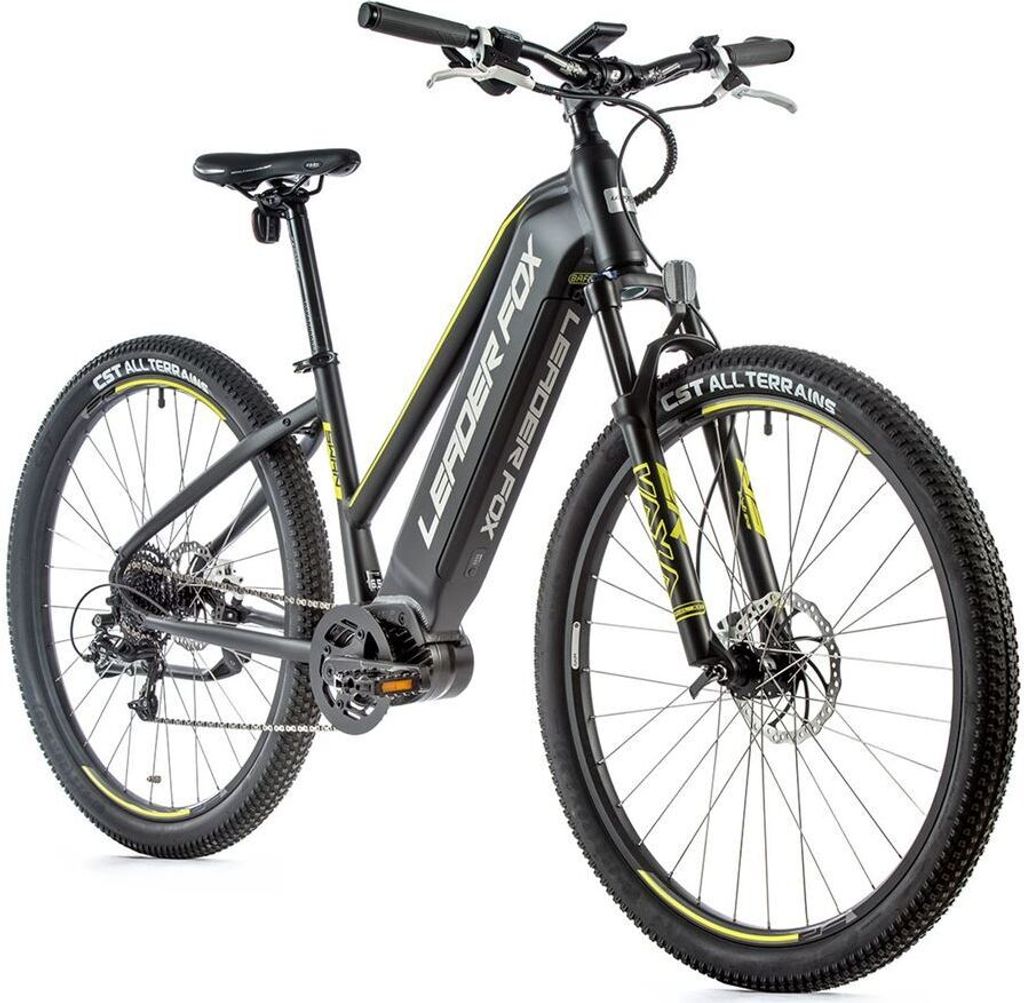 29 Zoll Alu E-Bike Leaderfox SWAN Lady Pedelec MTB M300 80 Nm LG 540 Wh Schwarz Gelb RH 51cm