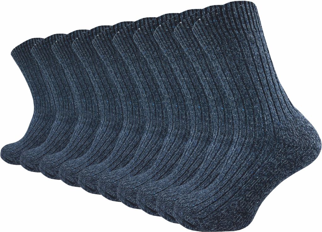 Gawilo Warme & gepolsterte Norwegersocken Herren (10 Paar), Blau / 51 - 54