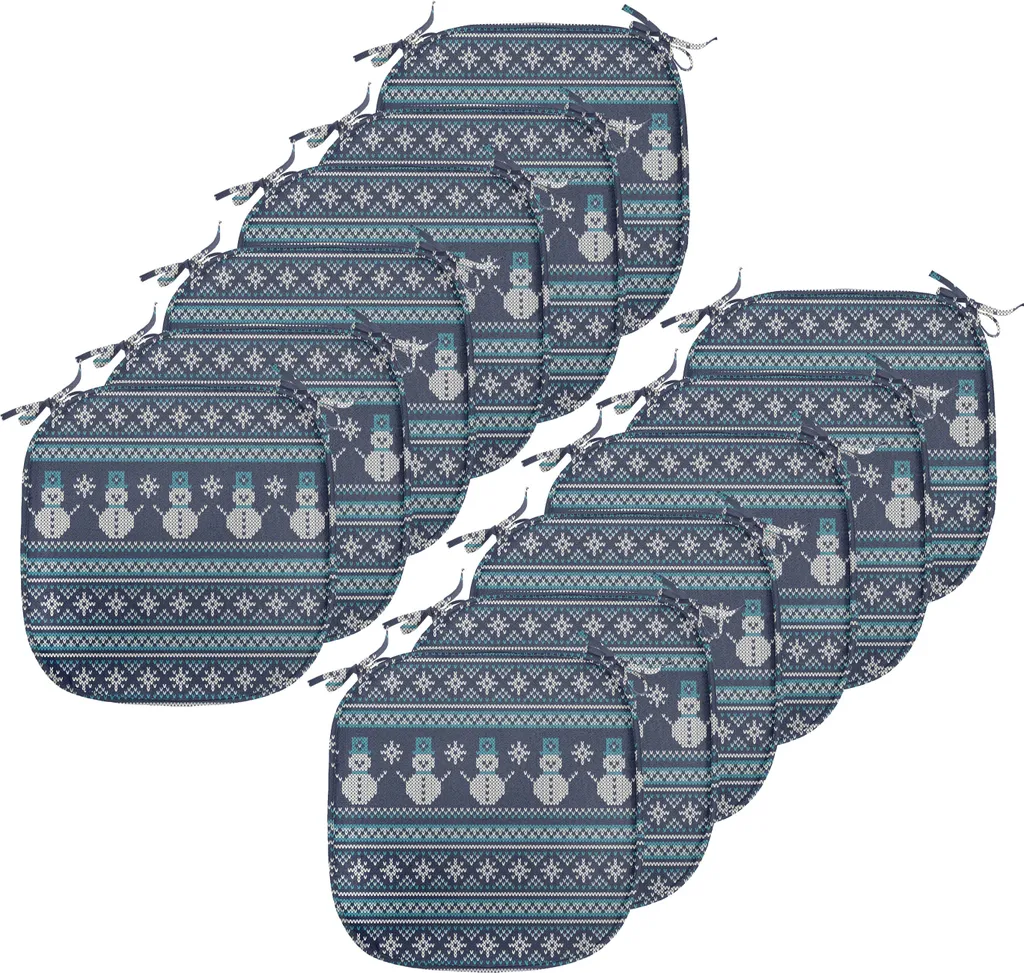 Cuscini Sedie Cucina Impermeabili ABAKUHAUS 12 Pz - Design Chevron