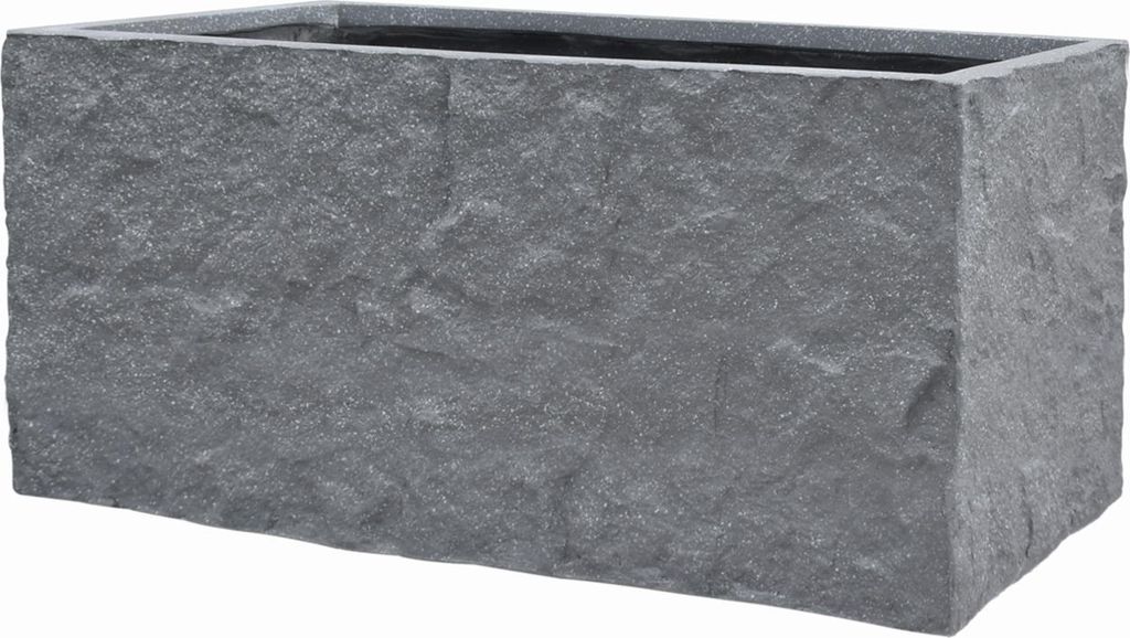 Pflanzgefäß The Rock Pflanzkasten Blumenkasten 33x83x38 cm Steinoptik Grau