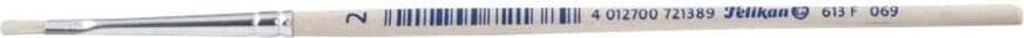 Pelikan Borstenpinsel 613 F Gr. 2 unlackierter Holzstiel Produktbild 