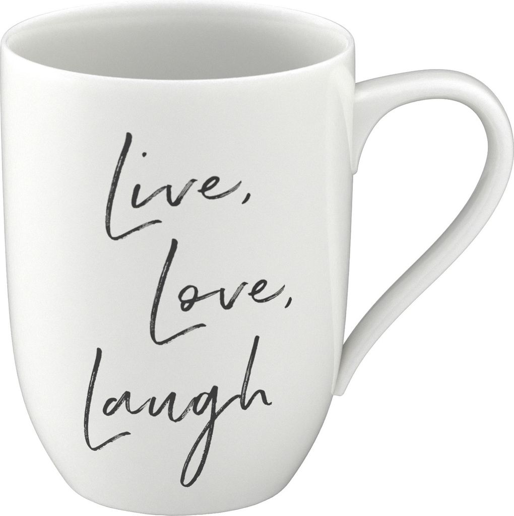 Villeroy & Boch Statement Becher mit Henkel Live Love Laugh 0,34 l