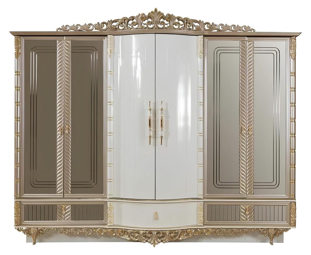 Kleiderschrank Schlafzimmer Sechstüriger Schrank Holz Schlafzimmer
