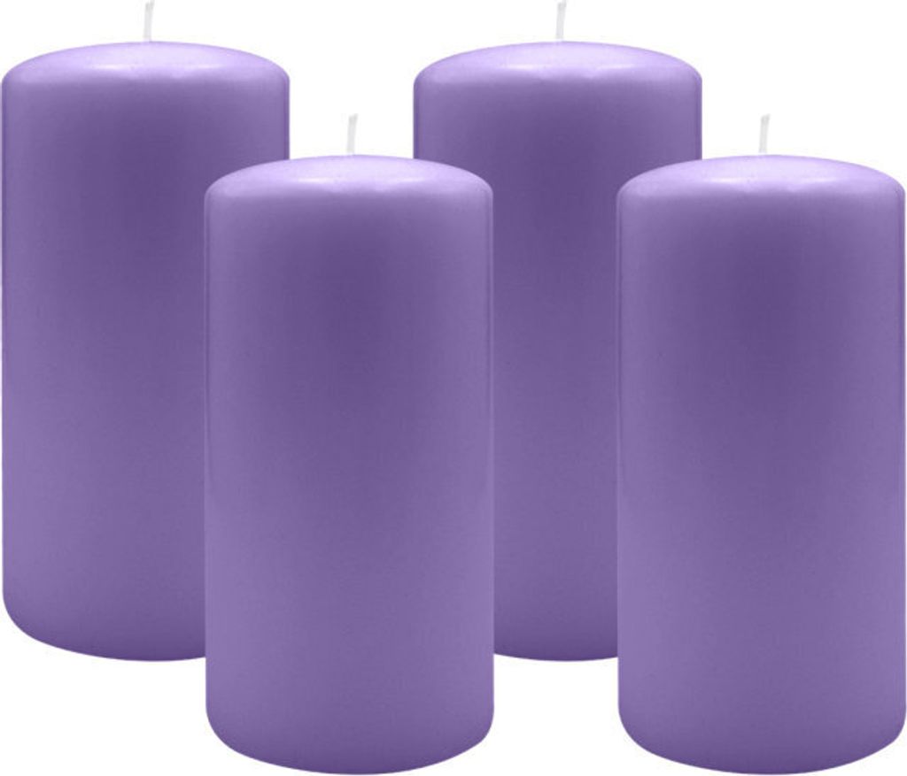 2er Set Adventskranzkerzen Veilchen Ø 100 x 250 mm