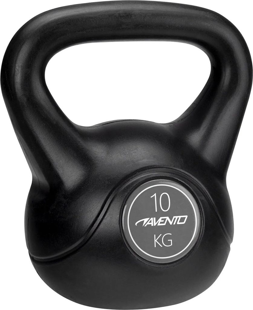 Avento Plastic Concrete 10kg Kettlebell Schwarz 10 kg Schwarz 10 kg