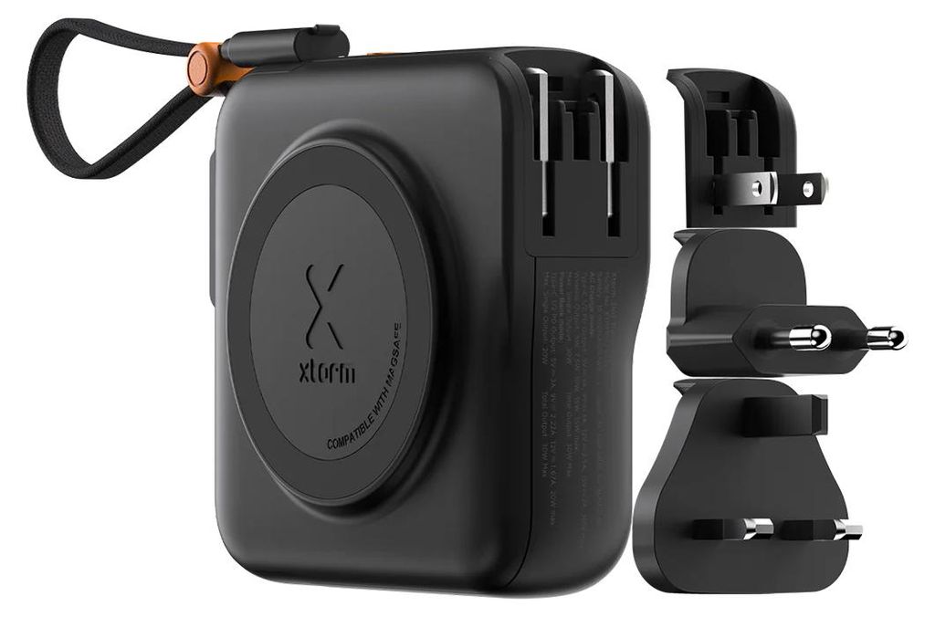 Xtorm, 3-in-1 Reise-Ladegerät mit 10000mAh Powerbank 30W USB-C TravelPro, Schwarz
