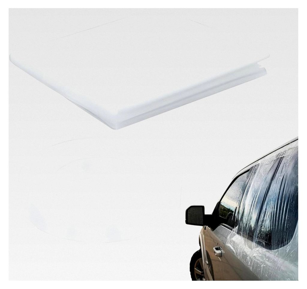 Reparaturfolie für zerbrochene Autofenster - Vorgeschnitten - 80 X 120 cm - Klare, wasserdichte Abdeckung mit doppelseitigem Klebeband für Windsc...