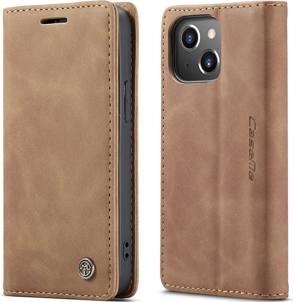iPhone 14 Plus Hülle, Retro Kunstledertasche TPU Innere, Kartenfächer, Magnetverschluss, Klapphülle mit Standfunktion Schutzhülle für iPhone 1...