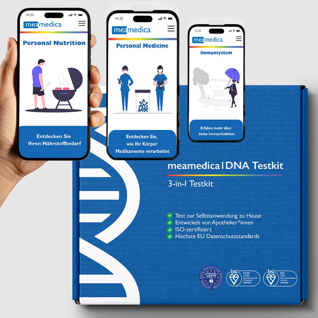 meamedica DNA Test – Medizin- & Ernährungs-Selbsttest für Gene, Immunsystem & Gesundheit