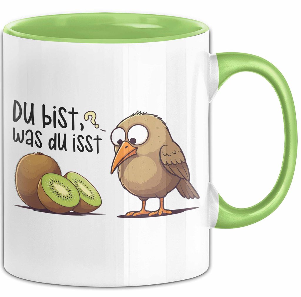 Kiwi Tasse Geschenk Du Bist Was Du Isst Geschenkidee (Grün)