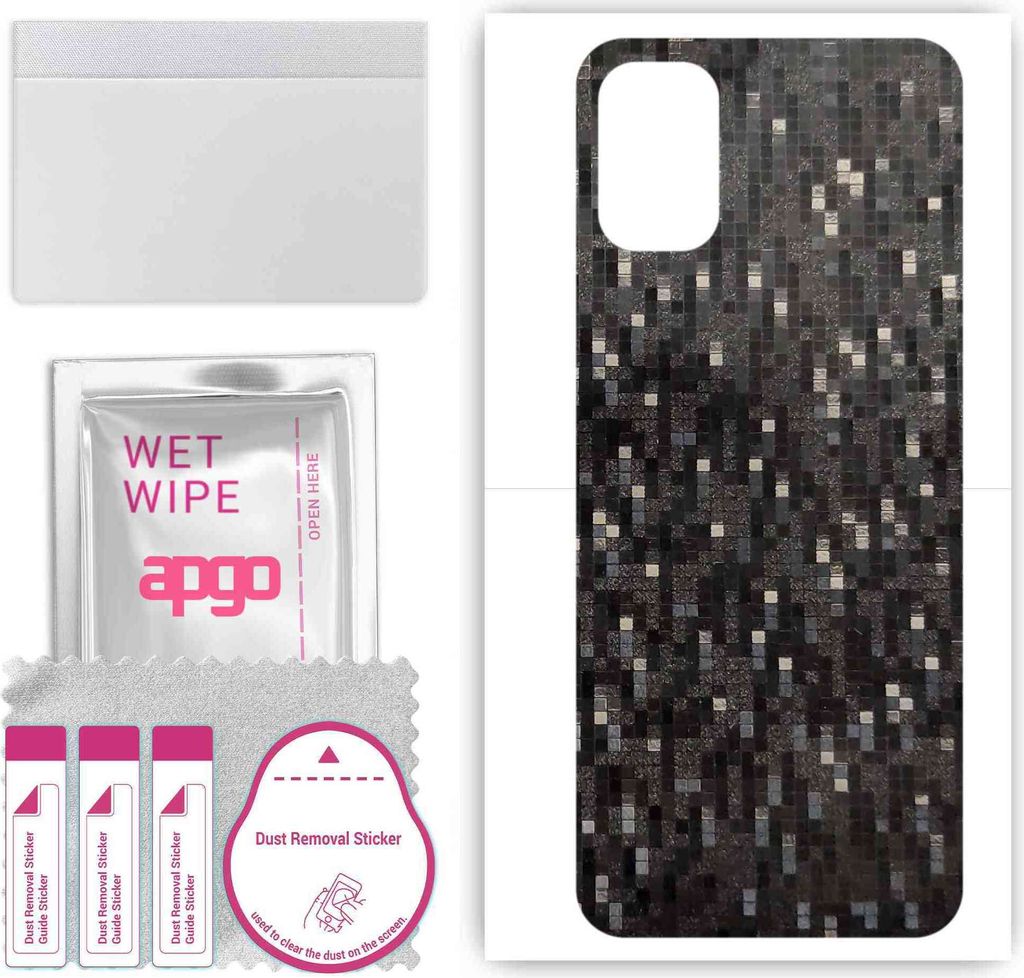 apgo Rückseite Schutzfolie, Skin, kompatibel mit Oukitel K9 Pro, Hinten Displayschutzfolie aus Vinylfolie, kratzfest, einfache Montage - Carbon Bl...