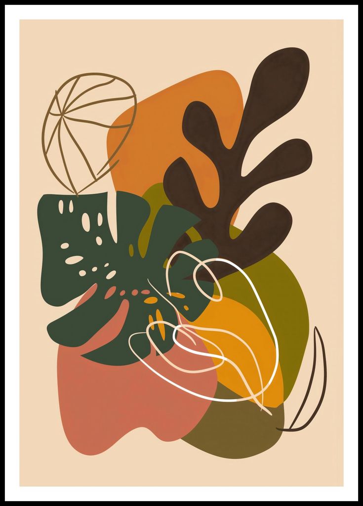 Plakat 68x98cm Waldkomposition