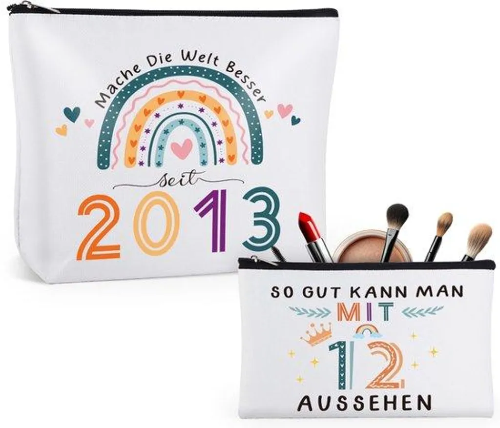 Trousse Maquillage Voyage pour Fille - Lot de 2 Rangement Cosmétique