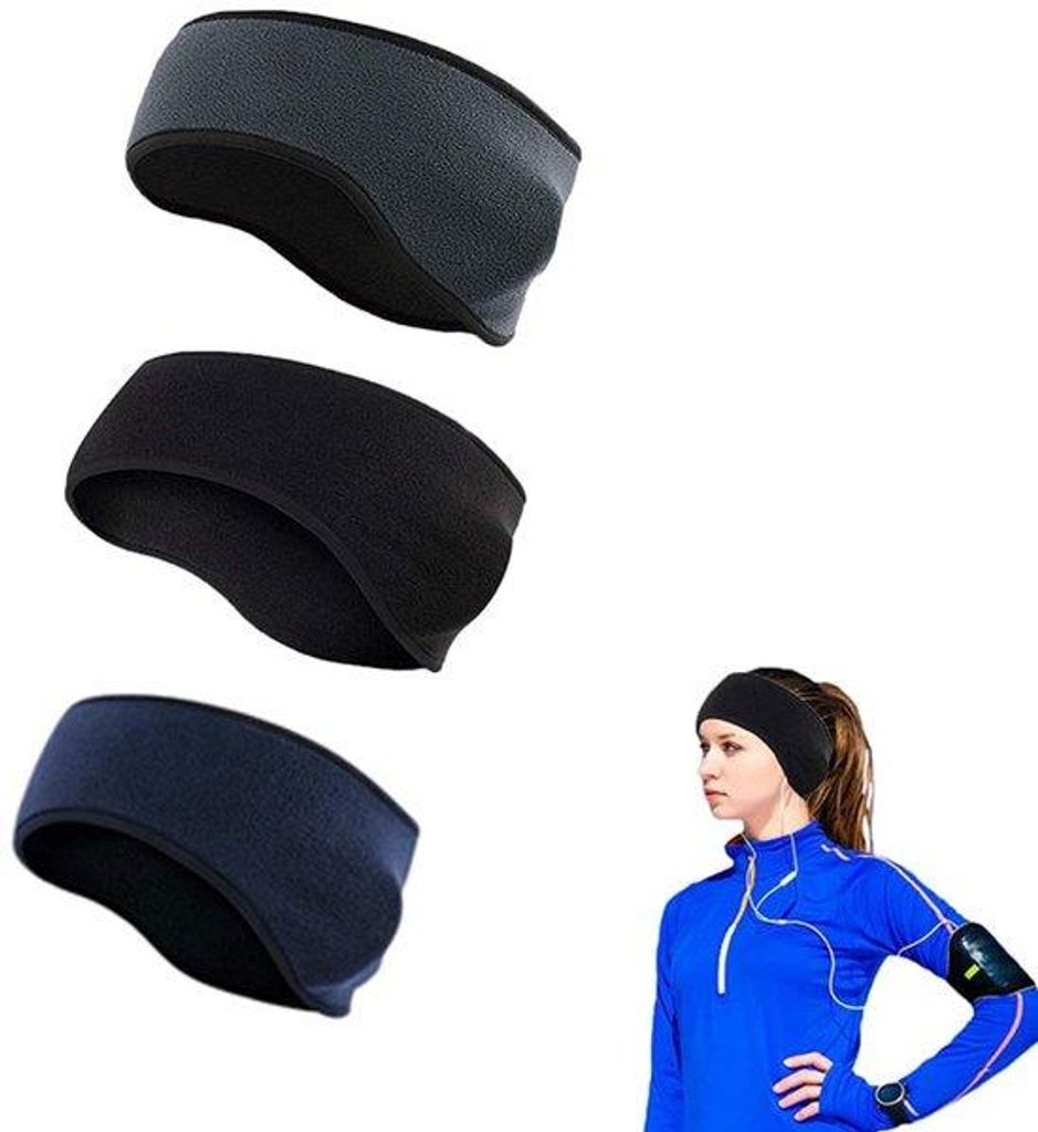 Sportmutsen - Set von 3 - Sport-Headband - Wasserdicht - Bequemer Kopfschutz - Geeignet für Joggen, Radfahren und Winter-Sportarten