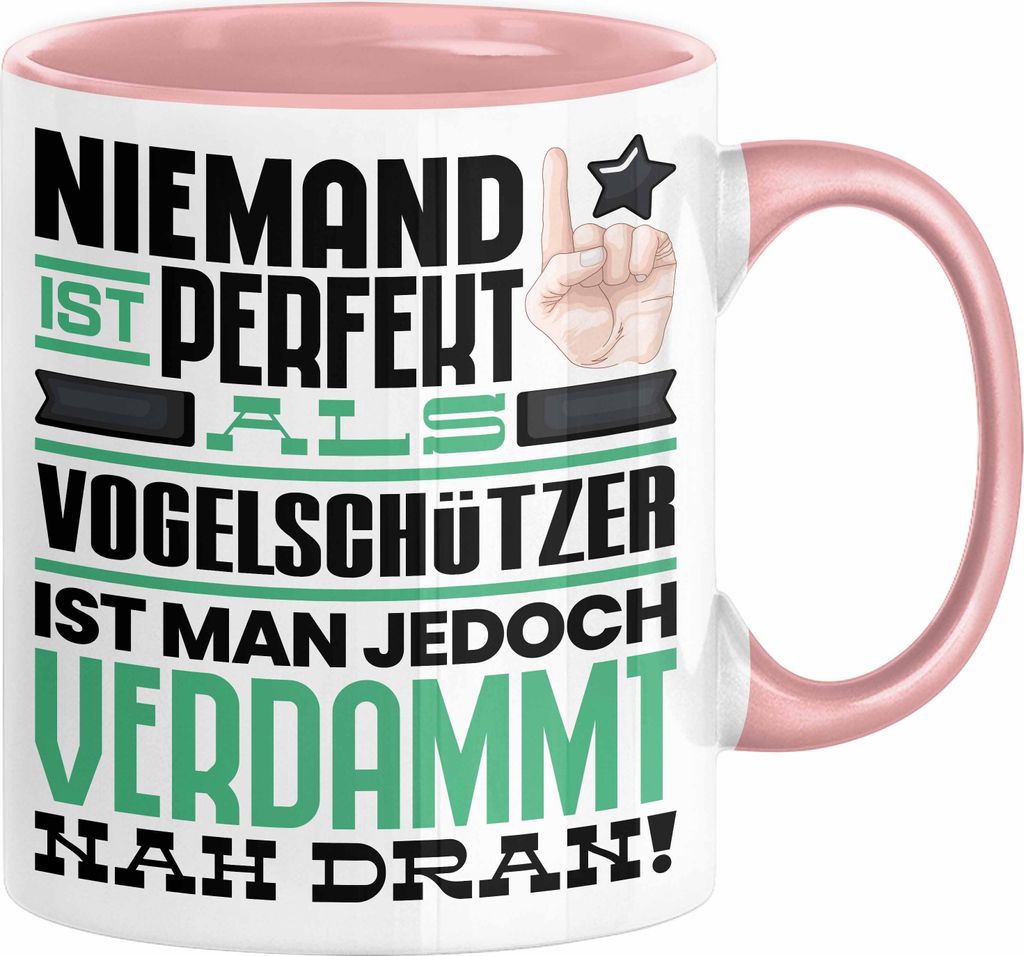Vogelschützer Geschenk Tasse Lustige Geschenkidee für Vogelschützer Geburtstag Kaffee-Becher Niemand Ist Perfekt Aber Als Vogelschützer Ist Man...