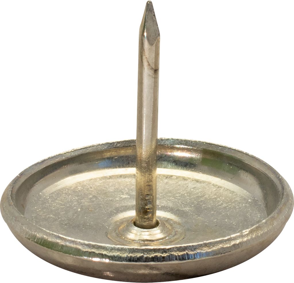 WAGNER Nagelgleiter / Möbelgleiter 4tlg. - Ø 30 x 4 / 24 mm, Stahlgleiter, messing, zum Nageln, für robuste Böden - 15112999