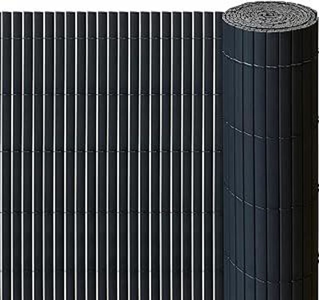 PVC Sichtschutzmatte 120 x 400 cm, Doppelte Verstärkung Sichtschutzzaun, Bohren mit Kabelbindern, Wasser- und winddichter Sichtschutz für die Gar...