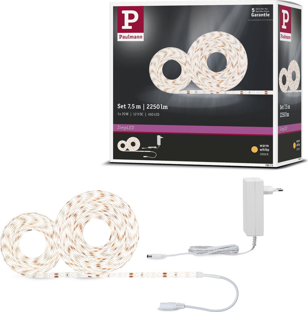 Paulmann SimpLED LED Strip Warmweiß Komplettset