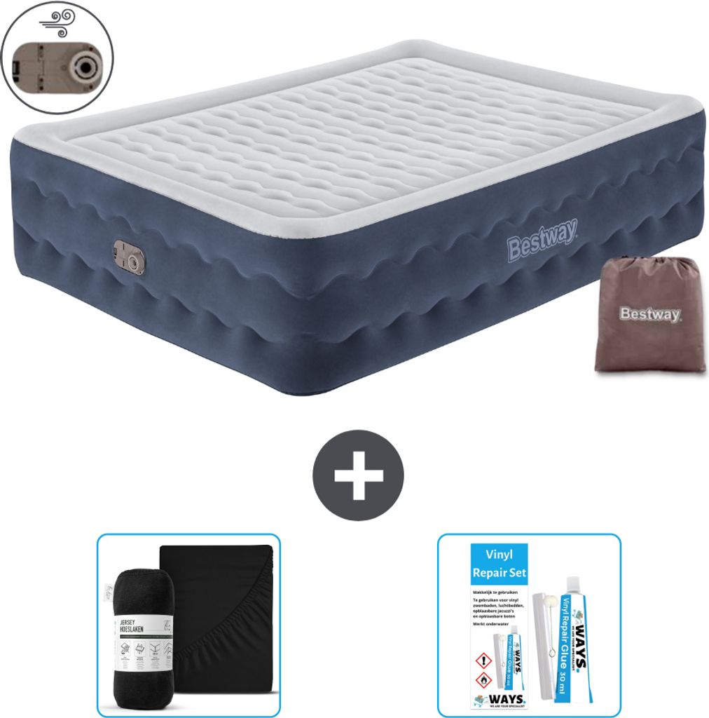 Bestway Luftmatratze - 2-Personen - 152 x 203 x 51 cm - Blau - Inklusive Zubehör