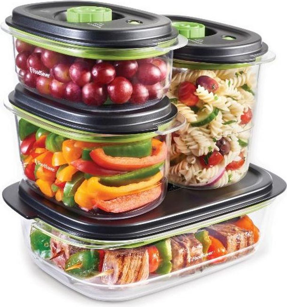 FoodSaver JC025X, Set, Rechteckig, Schwarz, Transparent, Produktbild 